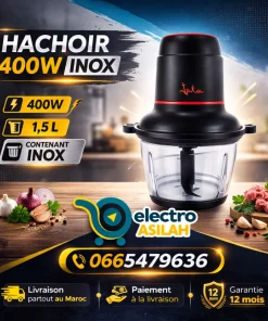 Hachoir Électrique 400W INOX – 1,5L