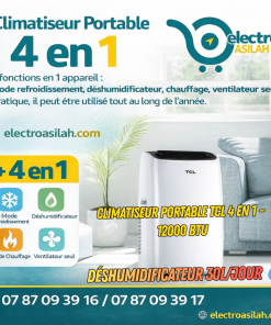 Climatisur Mobile TAC-12CHPB/DM4 -4 en 1- 12000 BTU