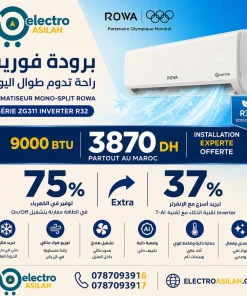 Climatiseur Mono-Split Inverter ZG311 R32 ROWA By TCL